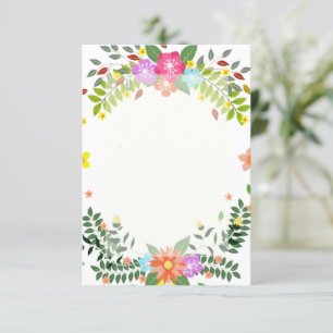 Leeres Budget Blumenrahmen Hochzeit  Einladung