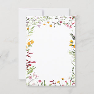 Leeres Budget-Garten Blumenhochzeit Einladung
