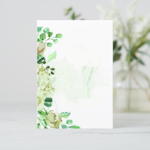 Leeres Budget Grünes florales Hochzeits-  Einladung