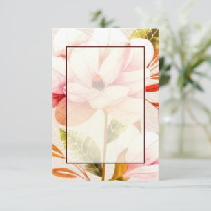 Leeres Budget Pinke Blumenelemente Hochzeit  Einladung
