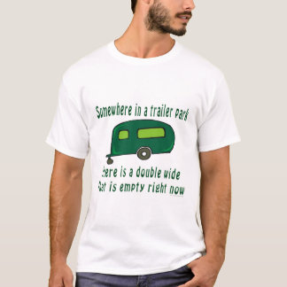 Leeres doppelbreites Trailer-Trash-Shirt T-Shirt