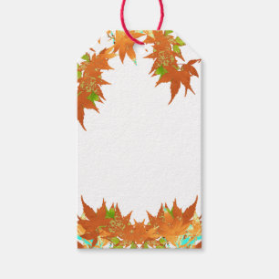 Leeres Fall-Feiertags-Goldjapanischer Geschenkanhänger