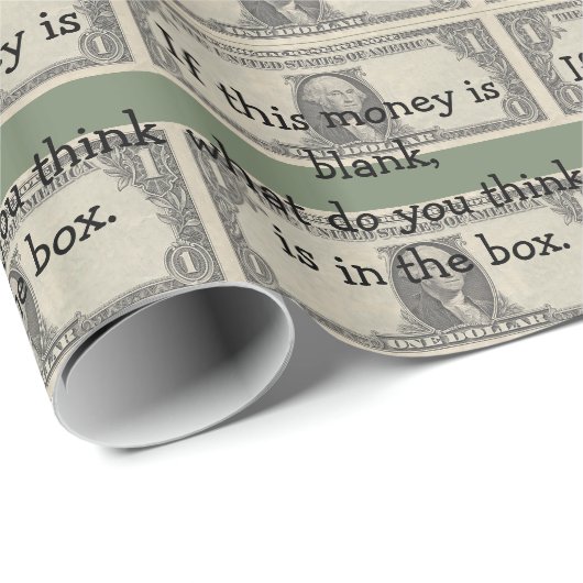 Leeres Geld Geschenkpapier (Rolleneckpunkt)