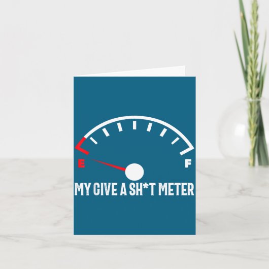 Leeres Gib Meter Herren Slogan Design Karte (Vorderseite)