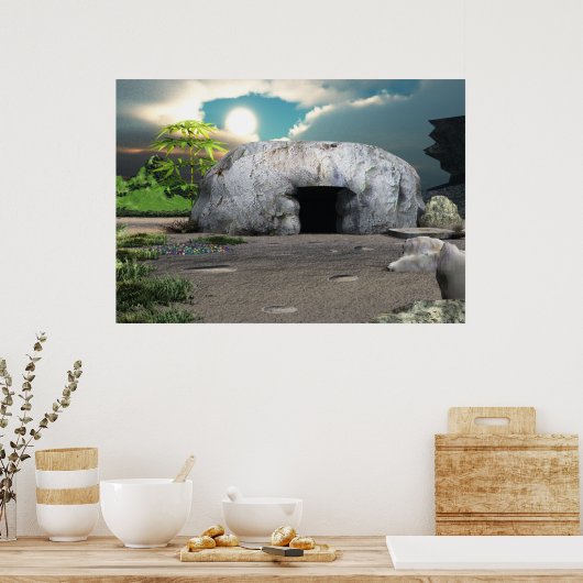 Leeres Grab Christi Poster (Küche)
