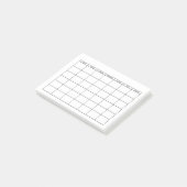 Leeres Kalender-Gitter Post-it Klebezettel (angewinkelt)