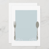 leeres Menü Menükarte (Vorne/Hinten)