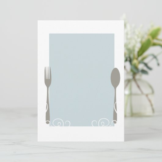 leeres Menü Menükarte (Stehend Vorderseite)