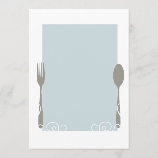 leeres Menü Menükarte (Vorderseite)