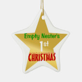 Leeres Nest-1. Weihnachtsgoldstern Keramikornament (Rechts)
