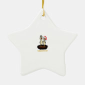 Leeres Nest-1. Weihnachtsgoldstern Keramikornament (Hinten)