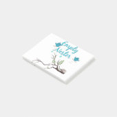 Leeres Nest Post-it Klebezettel (angewinkelt)