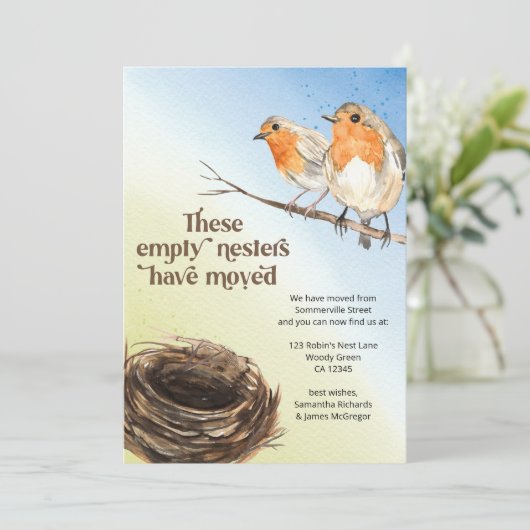 Leeres Nest Wasserfarbe Ankündigung (Stehend Vorderseite)