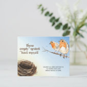 Leeres Nest Wasserfarbe Ankündigungspostkarte (Stehend Vorderseite)