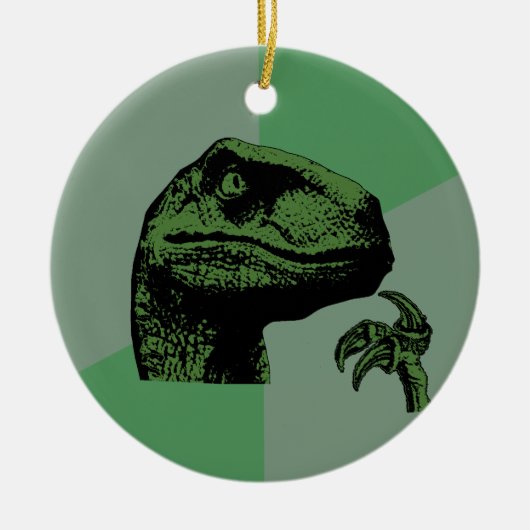 Leeres Philosoraptor Keramikornament (Vorne)