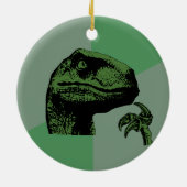 Leeres Philosoraptor Keramikornament (Hinten)