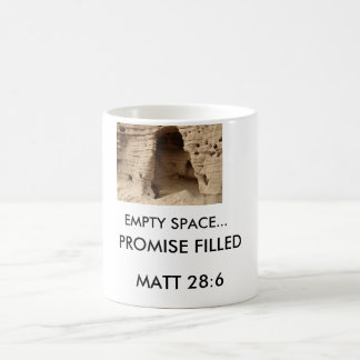 LEERES RAUM-… VERSPRECHEN GEFÜLLT KAFFEETASSE