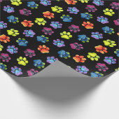 Leeres Regenbogen-Tatzen-Druck-Packpapier Geschenkpapier (Ecke)