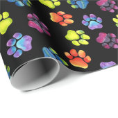 Leeres Regenbogen-Tatzen-Druck-Packpapier Geschenkpapier (Rolleneckpunkt)