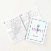 Leeres Rezept-Kochbuch zum Schreiben Notizblock (Innenseite)