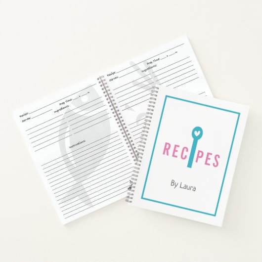 Leeres Rezept-Kochbuch zum Schreiben Notizblock (Innenseite)