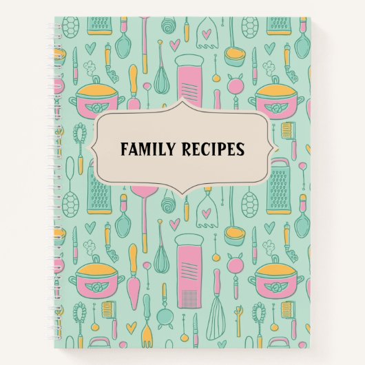 Leeres Rezept-Notebook zum Einschreiben Notizblock (Vorderseite)