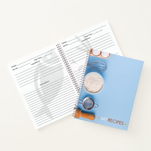 Leeres Rezept-Notebook zum Einschreiben Notizblock (Innenseite)