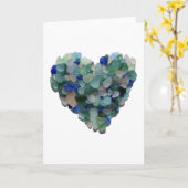 Leeres Seeglasgruß-Karte Karte (Gelbe Blume)