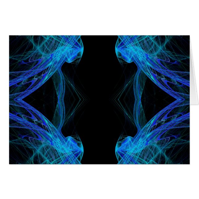 Leerkarte mit Hintergrund des Fraktals (Vorderseite (Horizontal))