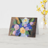 Leerkarte mit Malerei von Blume Karte (Gelbe Blume)