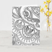 Leerkarte - Paisley-Inspiriertes Design 2 Karte (Gelbe Blume)