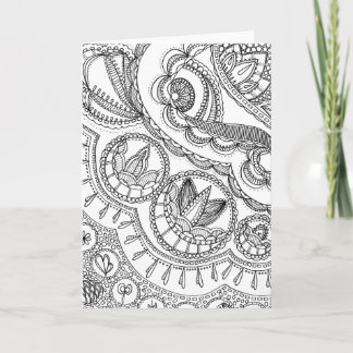 Leerkarte - Paisley-Inspiriertes Design 2 Karte
