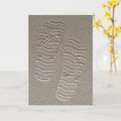 Leerkarte - Sandale Flip Flops Karte (Gelbe Blume)