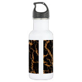 Leerlaufbahn - weiß/Bronze Edelstahlflasche (Rückseite)