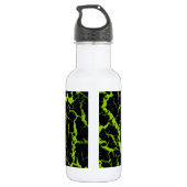 Leerlaufbahn - weiß/Limon Edelstahlflasche (Rückseite)