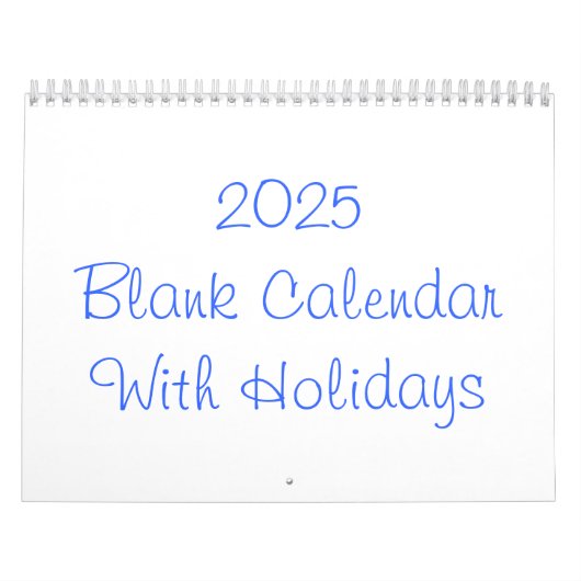Leerlaufkalender 2025 mit Feiertagen Kalender (Titelbild)