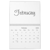 Leerlaufkalender 2026 mit Feiertagen Kalender (Feb 2026)