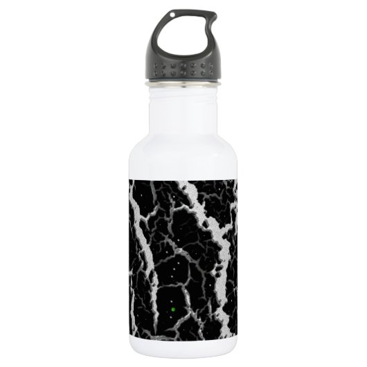 Leerlauflava - weiß/silber edelstahlflasche (Vorderseite)