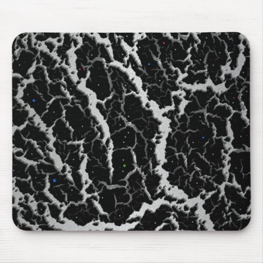 Leerlauflava - weiß/silber mousepad (Vorne)