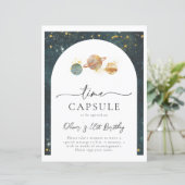 Leerlaufzeit Kapselunterschrift | Space Birthday (Stehend Vorderseite)