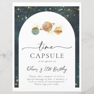 Leerlaufzeit Kapselunterschrift Space Birthday