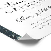 Leerlaufzeit Kapselunterschrift | Space Birthday Poster (Ecke)