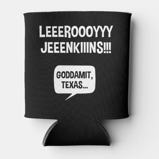 Leeroy Jenkins Texas Dosenkühler (Vorderseite)