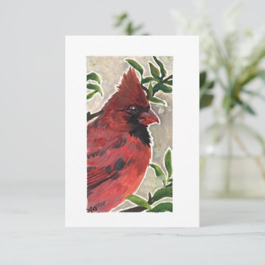 Leerstelle - Kardinal Dankeskarte (Stehend Vorderseite)