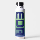 Leertaste drei Buchstaben Monogramm Gradient Water Trinkflasche (Links)