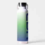 Leertaste drei Buchstaben Monogramm Gradient Water Trinkflasche (Vorne)