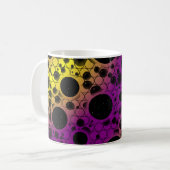 Leertaste - Lila/gelb Kaffeetasse (Vorderseite Links)