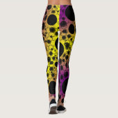 Leertaste - Lila/gelb Leggings (Rückseite)