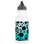Leertaste - Weiß/Cyan Edelstahlflasche (Links)
