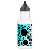 Leertaste - Weiß/Cyan Edelstahlflasche (Rechts)